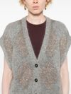 Wool and cashmere  Diamond-pattern cardigan