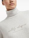 High-neck wool and cashmere sweater