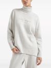 High-neck wool and cashmere sweater