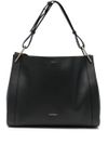 Calf leather tote bag with logo