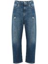 Baggy cotton jeans with rips