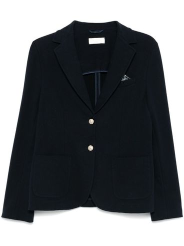 Blazer monopetto in cotone con fazzoletto