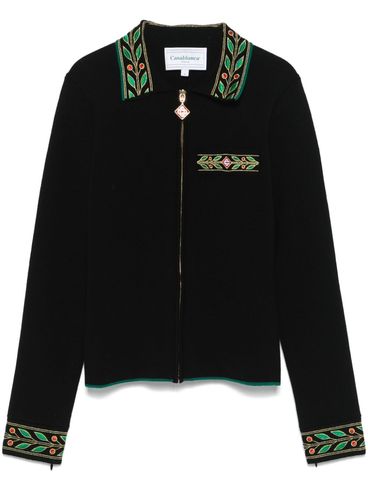 Wool Laurel cardigan with embroidery