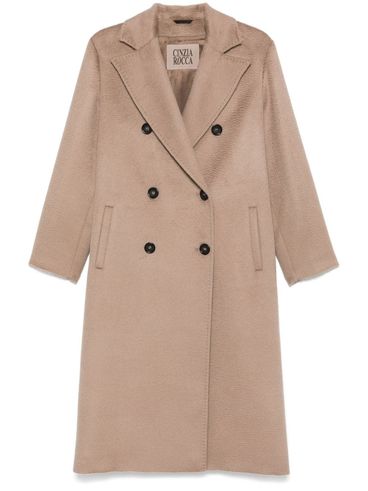 Long coat with a brushed effect