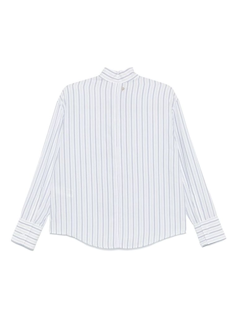 Shop Dondup Vertical Striped Shirt In White