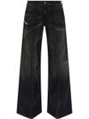 Flared cotton jeans