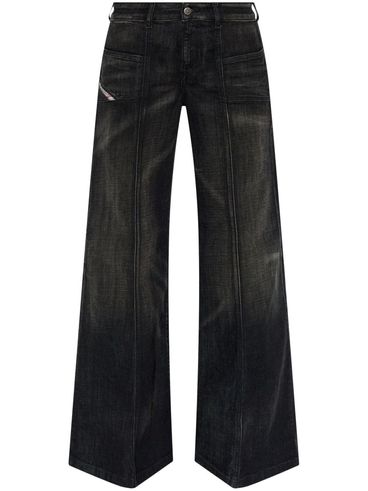 Flared cotton jeans