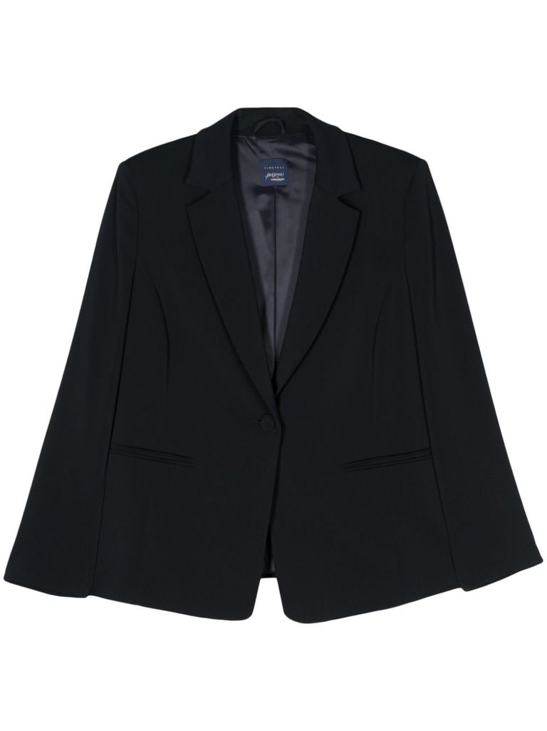 Shop Marina Rinaldi Blazer With Slits In Blue