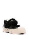 Sneakers Pablo Mary Jane in pelle di vitello e shearling