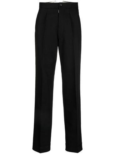 Pleated wool trousers