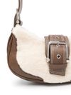 Borsa a spalla Brocle in pelle e shearling