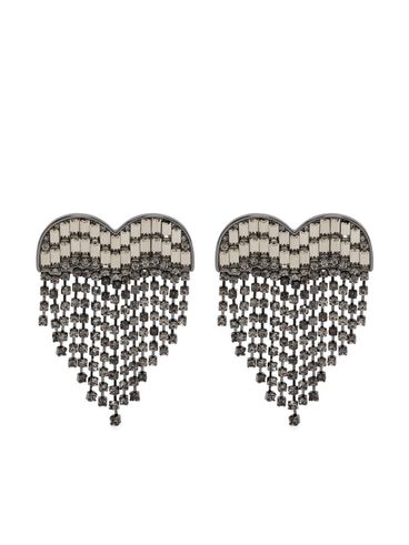 Heart drop earrings