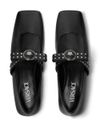 Gianni Ribbon leather ballerina flats with studded bow