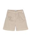 Shorts in cotone stretch con elastico in vita