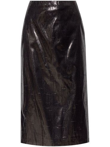 ALEXANDER McQUEEN - Woven midi skirt