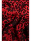 Leopard print wool scarf