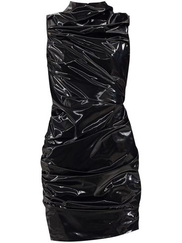 ALEXANDER McQUEEN - Metallic dress with ruffles