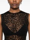 Top leopardato semi trasparente