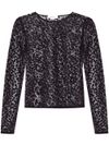 Top semi trasparente con stampa leopardata