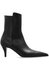 Calf leather ankle boots