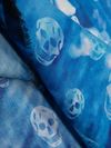 Skull-print wool scarf