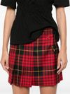 Tartan wool mini skirt