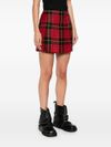 Tartan wool mini skirt