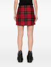 Tartan wool mini skirt