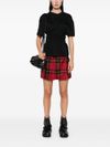 Tartan wool mini skirt