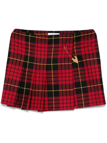 Tartan wool mini skirt