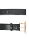 Calf leather belt with logo