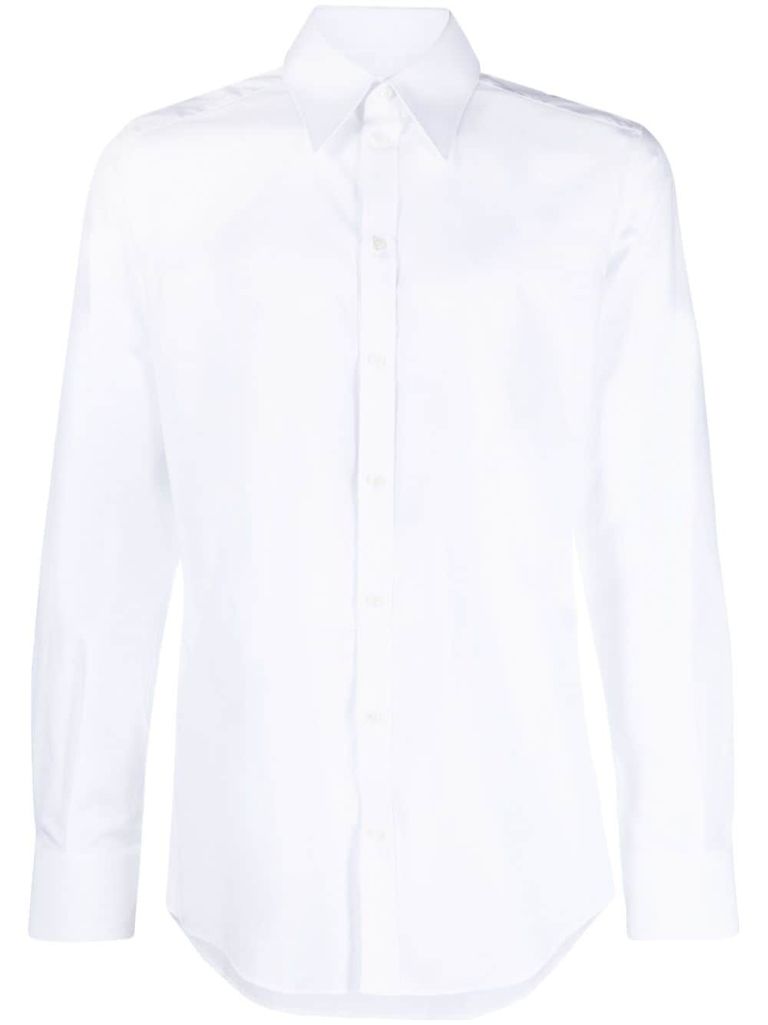 Shop Dolce & Gabbana Long Sleeve Shirt In White