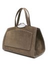 Serena small khaki suede tote bag