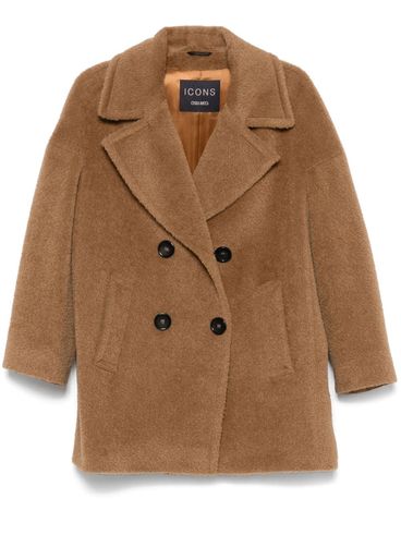 Single-breasted wool and alpaca coat