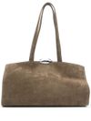 Serena khaki suede shoulder bag