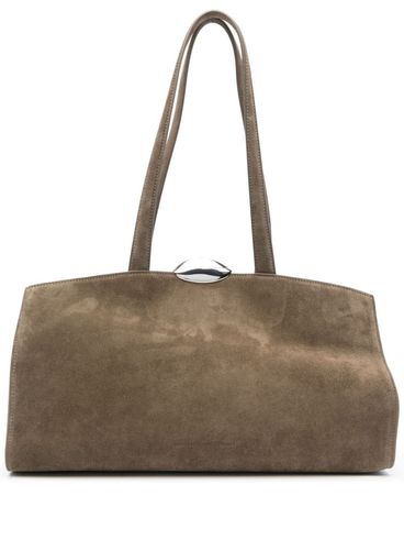 Serena khaki suede shoulder bag