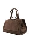 Serena small brown suede tote bag