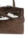 Serena small brown suede tote bag