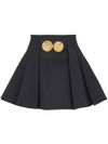 balmain - Flared wool mini skirt