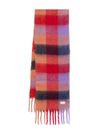 Checkered scarf with fringes