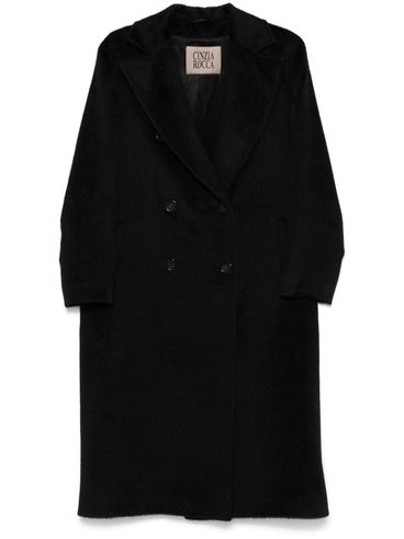 CINZIA ROCCA - Alpaca and wool long double-breasted coat