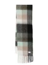 Checkered scarf with fringes