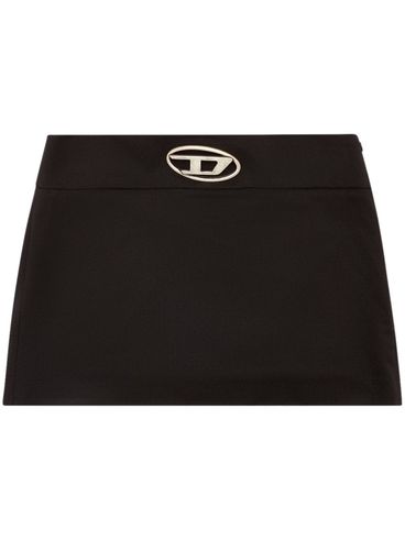 O-Dixy mini skirt with logo plaque