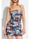 D-Platin short dress with photographic print