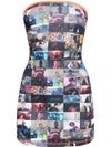 D-Platin short dress with photographic print