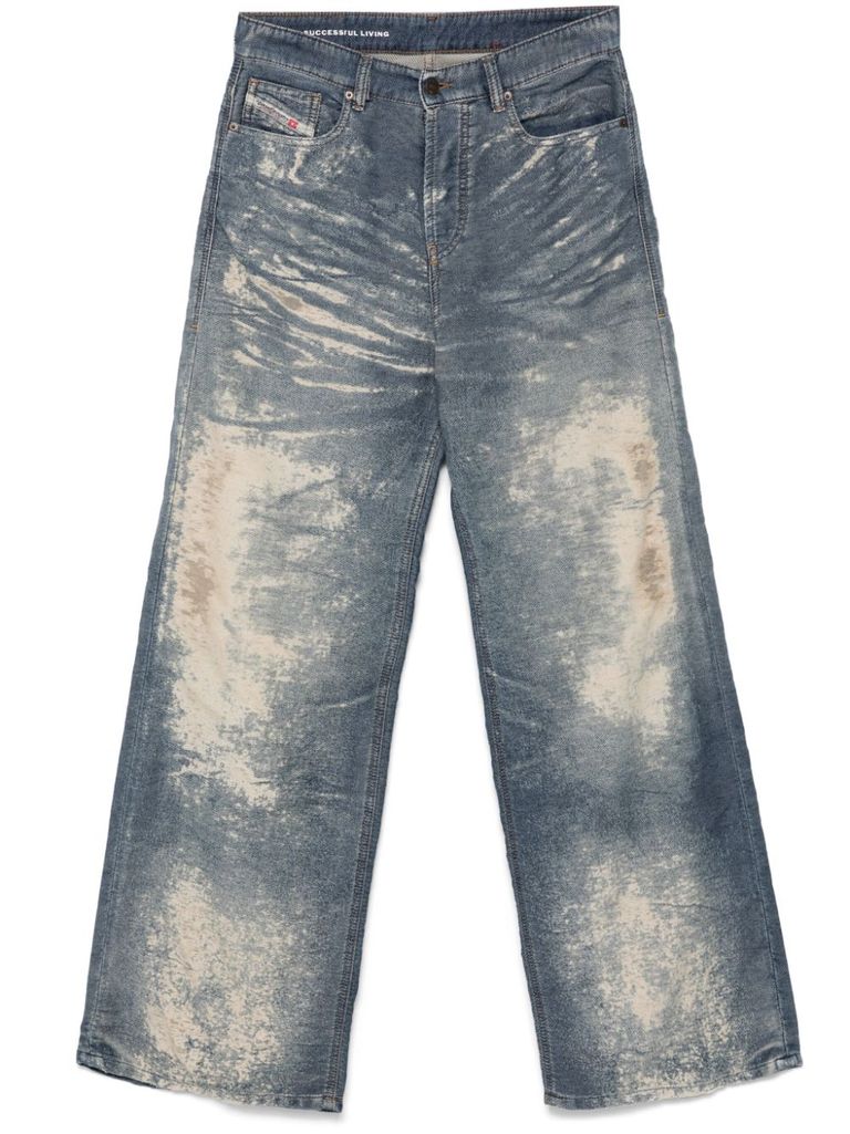 Shop Diesel D-sire 1996 Jeans With A Distressed Effect In Blue