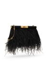 Medium Marlene shoulder bag with feathers