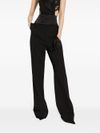 High-waisted tailored wool trousers