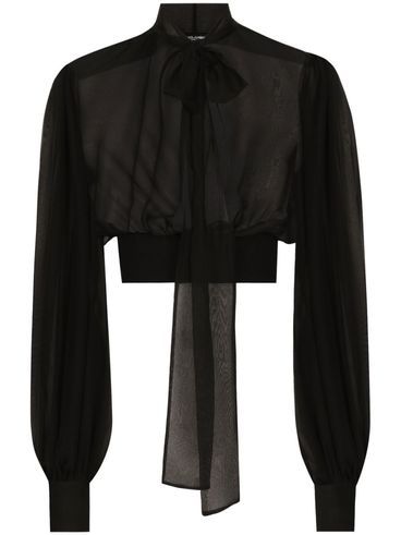 DOLCE & GABBANA - Semi-transparent silk blouse