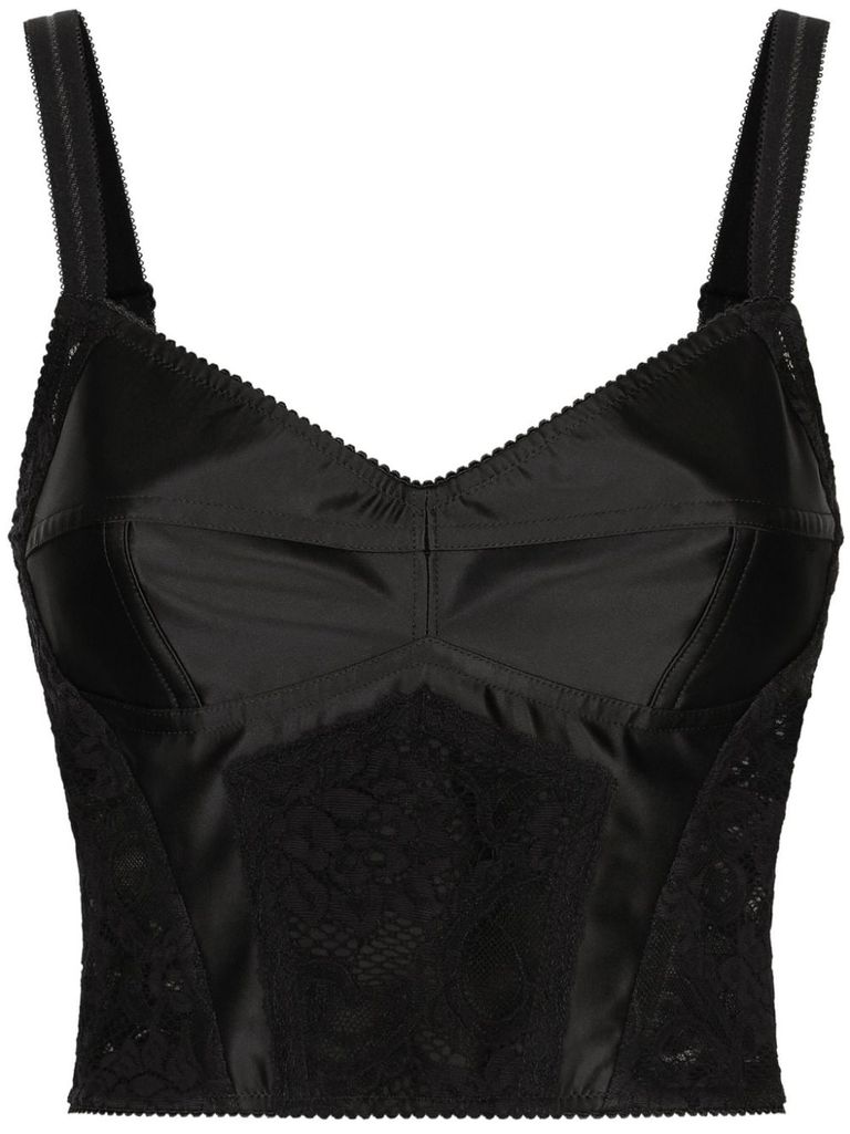 Shop Dolce & Gabbana Corset-style Top In Black